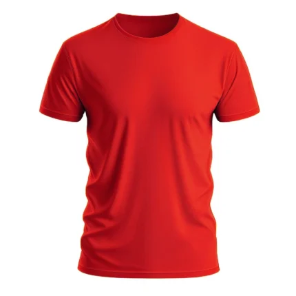 تی شرت آستین کوتاه مردانه روان بخش مدل کلاسیک رنگ قرمز